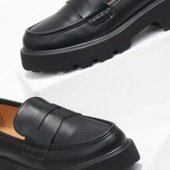 Προϋπολογισμός 🥰 The Fashion Project Loafers Chunky με εξωτερική ραφή - Μαύρο ✨ -Sneakers Κατάστημα loafers chunky me ekswteriki rafi 109390 iv3p