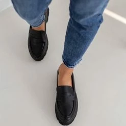 Προϋπολογισμός 🥰 The Fashion Project Loafers Chunky με εξωτερική ραφή - Μαύρο ✨ -Sneakers Κατάστημα loafers chunky me ekswteriki rafi 109390 kkcw
