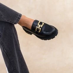 Πολύ καλή προσφορά 🤩 The Fashion Project Loafers Chunky με μεταλλική αγκράφα - Μαύρο 🔥 -Sneakers Κατάστημα loafers chunky me metalliki agkrafa 109067 5uxl