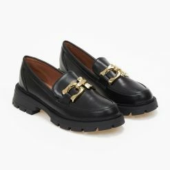 Πολύ καλή προσφορά 🤩 The Fashion Project Loafers Chunky με μεταλλική αγκράφα - Μαύρο 🔥 -Sneakers Κατάστημα loafers chunky me metalliki agkrafa 109067 cb41