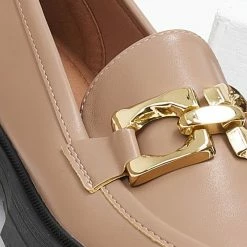 Φτηνός 🔔 The Fashion Project Loafers Chunky με μεταλλική αγκράφα - Τάουπε 🔔 -Sneakers Κατάστημα loafers chunky me metalliki agkrafa 109068 28tv