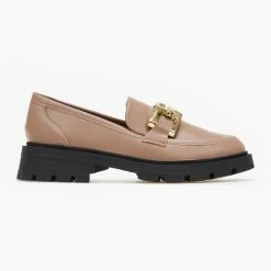 Φτηνός 🔔 The Fashion Project Loafers Chunky με μεταλλική αγκράφα - Τάουπε 🔔