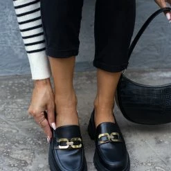 Πολύ καλή προσφορά ❤️ The Fashion Project Loafers Chunky με μικρά Strass - Μαύρο 🎁 -Sneakers Κατάστημα loafers chunky me mikra strass 109079 4e39