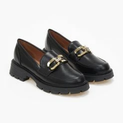 Πολύ καλή προσφορά ❤️ The Fashion Project Loafers Chunky με μικρά Strass - Μαύρο 🎁 -Sneakers Κατάστημα loafers chunky me mikra strass 109079 ozu2