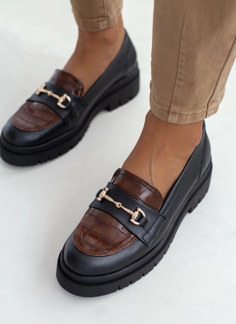 Κουπόνι 🧨 Loafers Chunky με Pattern Estil - Καφέ 🛒 3 Κουπόνι 🧨 Loafers Chunky με Pattern Estil - Καφέ 🛒