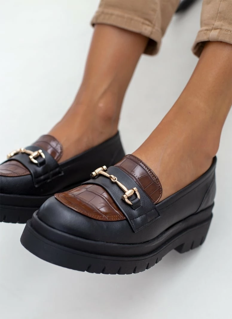 Κουπόνι 🧨 Loafers Chunky με Pattern Estil - Καφέ 🛒 5 Κουπόνι 🧨 Loafers Chunky με Pattern Estil - Καφέ 🛒 - Image 3