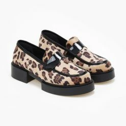 Ολοκαίνουργιο 🥰 Loafers Chunky με Print Estil - Leopard 🔔 -Sneakers Κατάστημα loafers chunky me print estil 109200 iwss