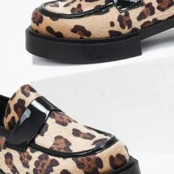 Ολοκαίνουργιο 🥰 Loafers Chunky με Print Estil - Leopard 🔔 -Sneakers Κατάστημα loafers chunky me print estil 109200 owio