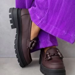 Εξοδος 😀 The Fashion Project Loafers Chunky σε ματ χρώματα - Μπορντό 🤩 -Sneakers Κατάστημα loafers chunky se mat xrwmata 108742 hp23