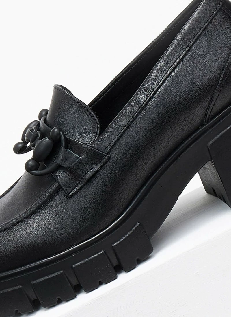 Προϋπολογισμός 🛒 Loafers δερμάτινα με τακούνι Tfp - Μαύρο 🔔 6 Προϋπολογισμός 🛒 Loafers δερμάτινα με τακούνι Tfp - Μαύρο 🔔 - Image 4