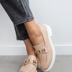 Καλύτερες κριτικές για 🛒 Loafers με διακοσμητικά τρουκς Estil - Nude 🧨 -Sneakers Κατάστημα loafers estil me diakosmitika trouks 102116 u71w