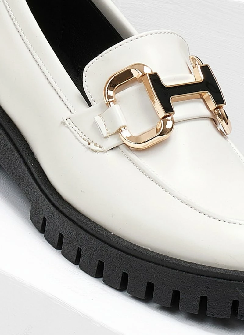 Νέος 😍 Loafers φλωρεντίκ με μέταλλο Estil - Μπεζ ⭐ 6 Νέος 😍 Loafers φλωρεντίκ με μέταλλο Estil - Μπεζ ⭐ - Image 4