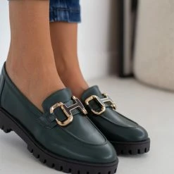 Το φθηνότερο ✨ Loafers φλωρεντίκ με μέταλλο Estil - Κυπαρισσί 🥰