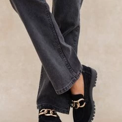 Κουπόνι 🥰 Loafers καστόρι με αλυσίδα Estil - Μαύρο ❤️ -Sneakers Κατάστημα loafers kastori me alusida estil 107973 8nf2