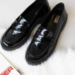 Πολύ καλή προσφορά 😉 Loafers λουστρίνι Estil - Μαύρο 🔔 -Sneakers Κατάστημα loafers loustrini estil 108494 u10d