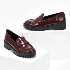 Κουπόνι 🧨 Loafers λουστρίνι Estil - Μπορντό ⌛ -Sneakers Κατάστημα loafers loustrini estil 108660 2kc9