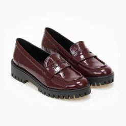 Κουπόνι 🧨 Loafers λουστρίνι Estil - Μπορντό ⌛ -Sneakers Κατάστημα loafers loustrini estil 108660 gumd