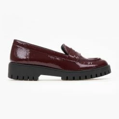 Κουπόνι 🧨 Loafers λουστρίνι Estil - Μπορντό ⌛