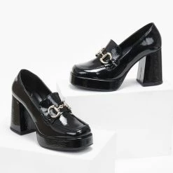 Εξοδος 🔥 Loafers λουστρίνι με αγκράφα Tfp - Μαύρο 🎉 -Sneakers Κατάστημα loafers loustrini me agkrafa tfp 109453 lmnr