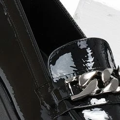 Συμφωνίες ⌛ Loafers λουστρίνι με αλυσίδα Estil - Μαύρο 👏 -Sneakers Κατάστημα loafers loustrini me alusida estil 108490 z7bo