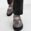 Τοπ 10 👏 Loafers λουστρίνι με αλυσίδα Tfp - Γκρι 🧨 -Sneakers Κατάστημα loafers loustrini me alusida tfp 108258 6xx1