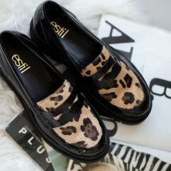 Φτηνός 👏 Loafers λουστρίνι με Pattern Estil - Μαύρο ✨ -Sneakers Κατάστημα loafers loustrini me pattern estil 108492 19jj