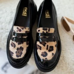 Φτηνός 👏 Loafers λουστρίνι με Pattern Estil - Μαύρο ✨ -Sneakers Κατάστημα loafers loustrini me pattern estil 108492 drf6
