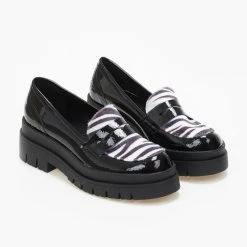 Τοπ 10 ✨ Loafers λουστρίνι με Pattern Estil - Λευκό/Μαύρο 😀 -Sneakers Κατάστημα loafers loustrini me pattern estil 108941 pgaw