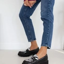 Φτηνός 👍 The Fashion Project Loafers λουστρίνι με Print - Μαύρο 🛒 -Sneakers Κατάστημα loafers loustrini me print 109387 6v7l