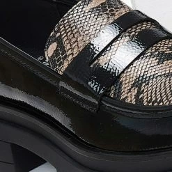 Κουπόνι 🔥 The Fashion Project Loafers λουστρίνι με Print Xti 140215 - Μαύρο 🎉 -Sneakers Κατάστημα loafers loustrini me print xti 140215 109292 gz2b