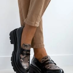 Κουπόνι 🔥 The Fashion Project Loafers λουστρίνι με Print Xti 140215 - Μαύρο 🎉 -Sneakers Κατάστημα loafers loustrini me print xti 140215 109292 lzdb