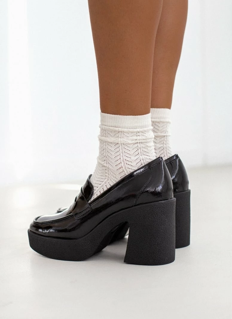 Το φθηνότερο 😍 The Fashion Project Loafers λουστρίνι με τακούνι - Μαύρο 👏 9 Το φθηνότερο 😍 The Fashion Project Loafers λουστρίνι με τακούνι - Μαύρο 👏 - Image 7