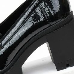 ΧΟΝΔΡΙΚΟ ΕΜΠΟΡΙΟ 🌟 Loafers λουστρίνι με τακούνι Estil - Μαύρο ⭐ -Sneakers Κατάστημα loafers loustrini me takouni estil 108762 l11u