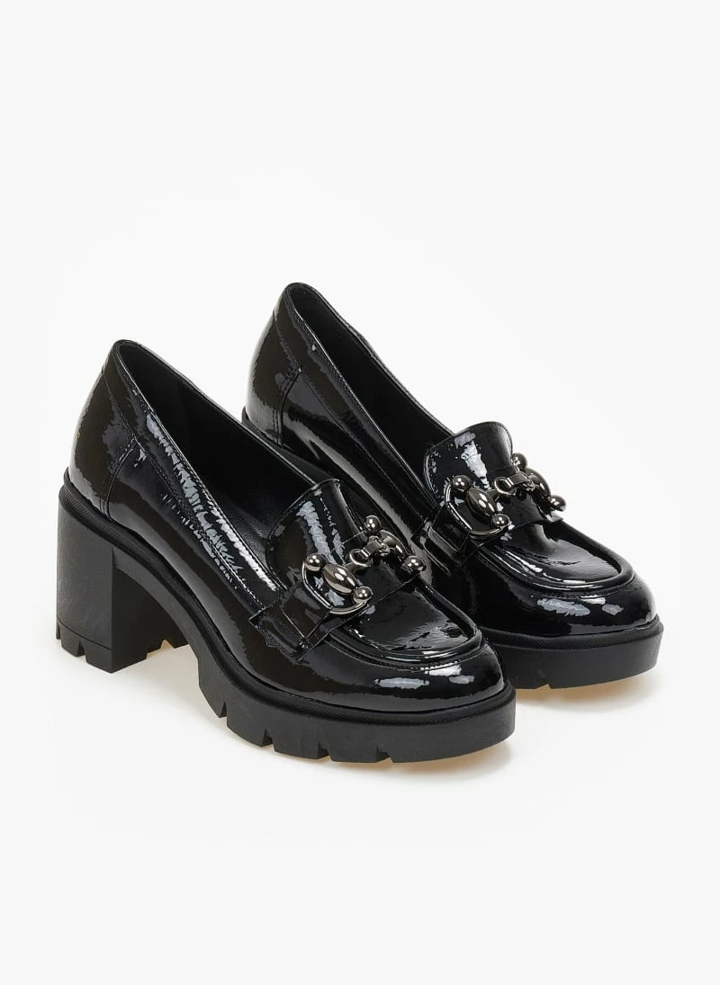 ΧΟΝΔΡΙΚΟ ΕΜΠΟΡΙΟ ❤️ Loafers λουστρίνι με τακούνι Estil - Μαύρο 😍 4 ΧΟΝΔΡΙΚΟ ΕΜΠΟΡΙΟ ❤️ Loafers λουστρίνι με τακούνι Estil - Μαύρο 😍 - Image 2