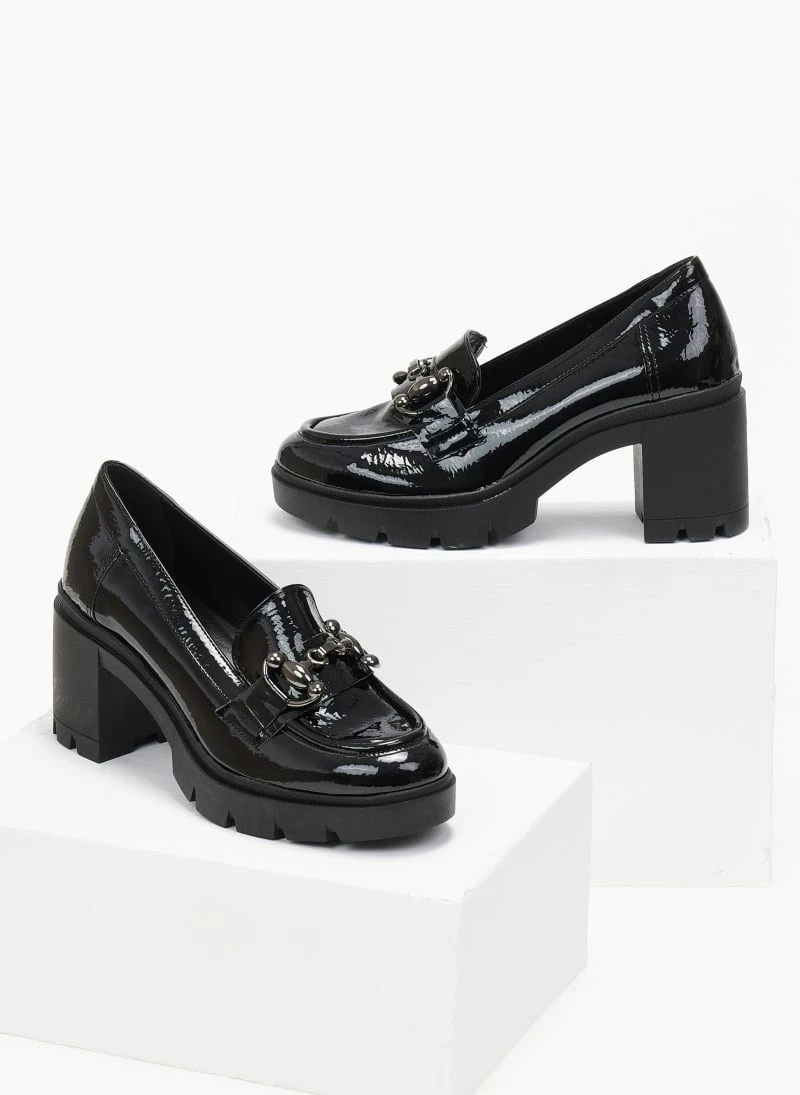 ΧΟΝΔΡΙΚΟ ΕΜΠΟΡΙΟ ❤️ Loafers λουστρίνι με τακούνι Estil - Μαύρο 😍 6 ΧΟΝΔΡΙΚΟ ΕΜΠΟΡΙΟ ❤️ Loafers λουστρίνι με τακούνι Estil - Μαύρο 😍 - Image 4