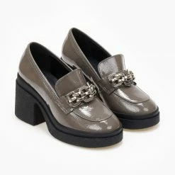 Αγορά 🎉 Loafers λουστρίνι Tfp - Γκρι 😍 -Sneakers Κατάστημα loafers loustrini me takouni tfp 108623 v9sb