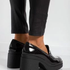 Εκπτωση 🧨 Loafers λουστρίνι με τακούνι Tfp - Μαύρο 😍 -Sneakers Κατάστημα loafers loustrini me takouni tfp 109295 8ian