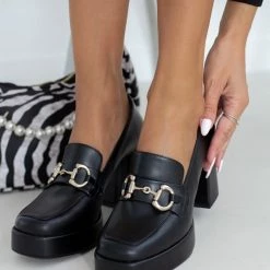 Ολοκαίνουργιο 🎉 Loafers με αγκράφα Tfp - Μαύρο 🥰