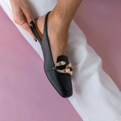 Συμφωνίες 🌟 Loafers με ανοιχτή φτέρνα VIZZANO 1369.106 - Μαύρο 🛒