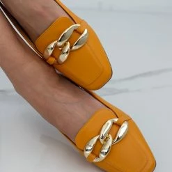 Ολοκαίνουργιο 👍 Loafers με ανοιχτή φτέρνα VIZZANO 1369.106 - Μουσταρδί 🤩