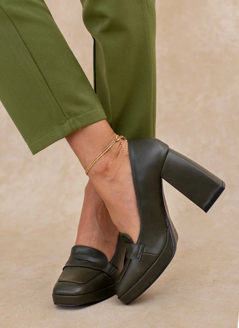 Εκπτωση 🔔 The Fashion Project Loafers με λεπτή φιάπα - Λαδί 😍 6 Εκπτωση 🔔 The Fashion Project Loafers με λεπτή φιάπα - Λαδί 😍 - Image 4