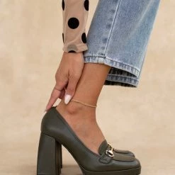 Κουπόνι 😍 The Fashion Project Loafers με μεταλλικό διακοσμητικό - Λαδί 🧨