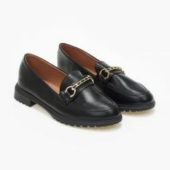 Προώθηση 🎉 The Fashion Project Loafers με μεταλλικό διακοσμητικό - Μαύρο ⌛ -Sneakers Κατάστημα loafers me metalliko diakosmitiko 109081 gif3