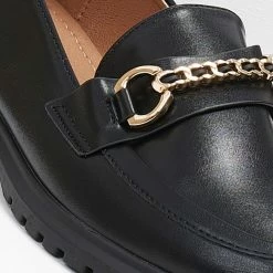 Προώθηση 🎉 The Fashion Project Loafers με μεταλλικό διακοσμητικό - Μαύρο ⌛ -Sneakers Κατάστημα loafers me metalliko diakosmitiko 109081 ilk1