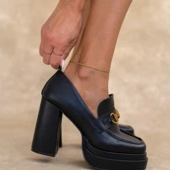 Αγορά 😍 The Fashion Project Loafers με ψηλή σόλα - Μαύρο 👍 -Sneakers Κατάστημα loafers me psili sola 108249 i38t