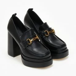 Αγορά 😍 The Fashion Project Loafers με ψηλή σόλα - Μαύρο 👍 -Sneakers Κατάστημα loafers me psili sola 108249 mhmb