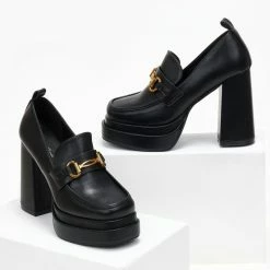 Αγορά 😍 The Fashion Project Loafers με ψηλή σόλα - Μαύρο 👍 -Sneakers Κατάστημα loafers me psili sola 108249 nsjs