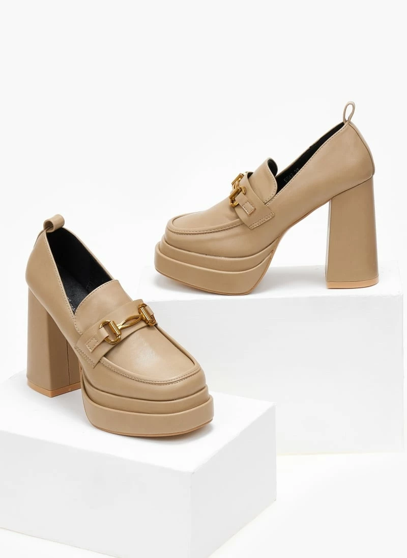 Εκπτωση 🥰 The Fashion Project Loafers με ψηλή σόλα - Τάουπε 💯 4 Εκπτωση 🥰 The Fashion Project Loafers με ψηλή σόλα - Τάουπε 💯 - Image 2