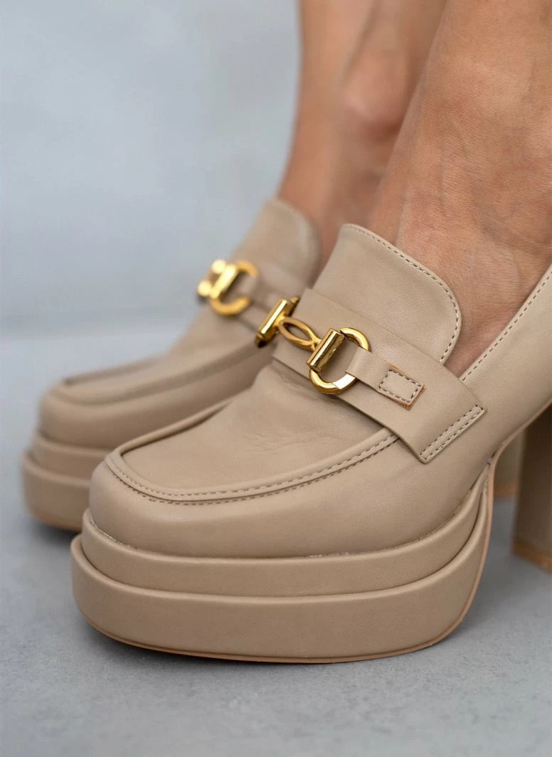 Εκπτωση 🥰 The Fashion Project Loafers με ψηλή σόλα - Τάουπε 💯 3 Εκπτωση 🥰 The Fashion Project Loafers με ψηλή σόλα - Τάουπε 💯