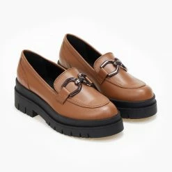 Φτηνός 👏 Loafers Chunky Estil - Ταμπά 🧨 -Sneakers Κατάστημα loafers me psili sola estil 108656 md66
